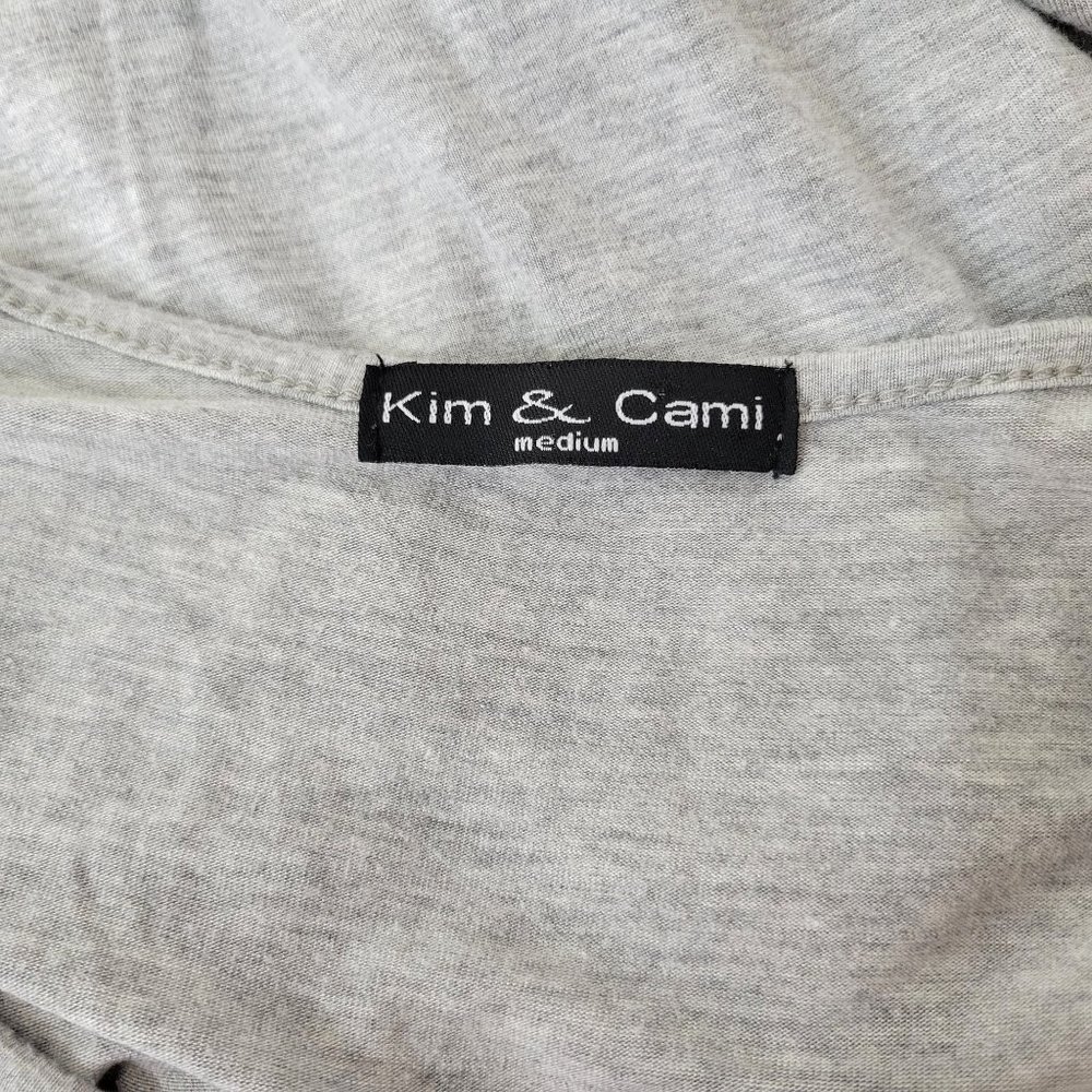 Kin and Cami Grey Jersey High Low Tunic with Knotted Front - Picture 4 of 4